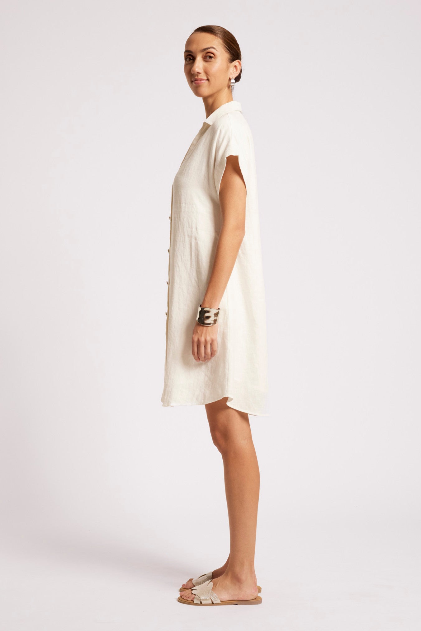 Maris Shirt Dress - White