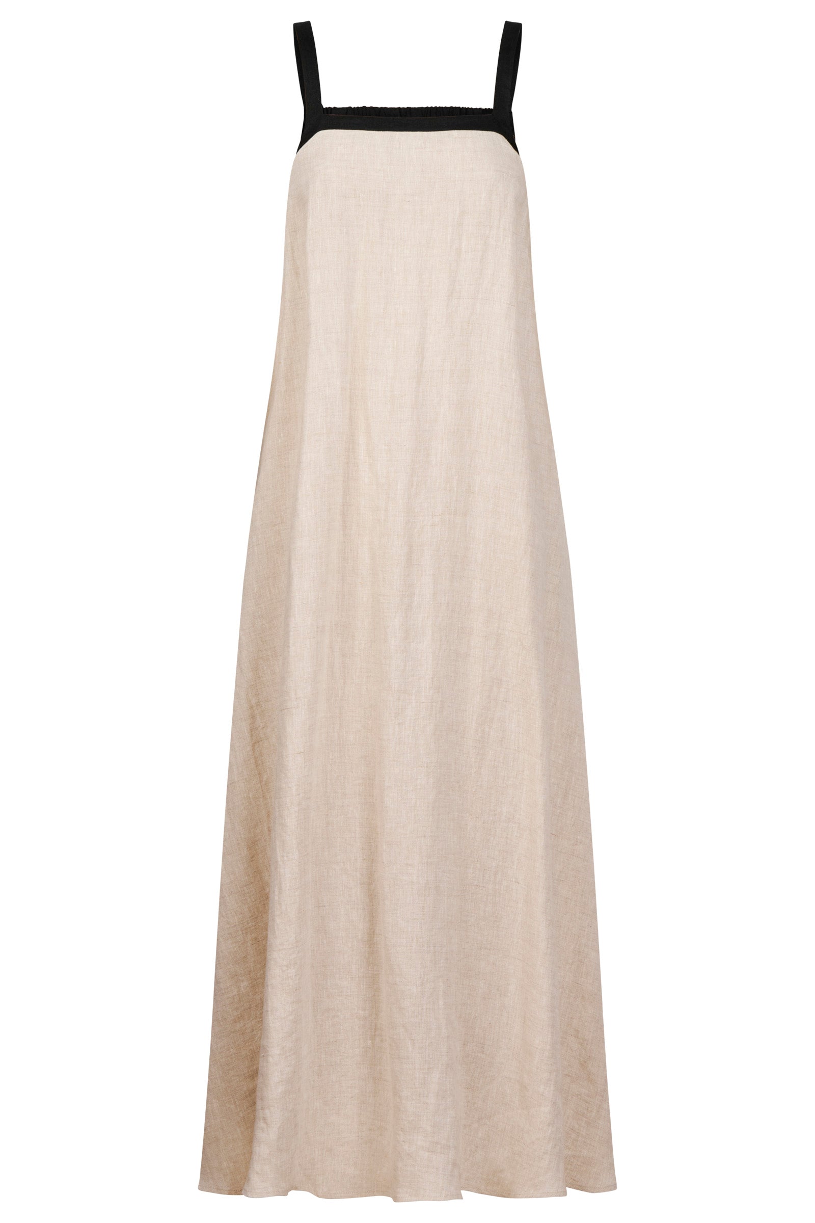 Maris Splice Tank Maxi Dress - Tusk / Black