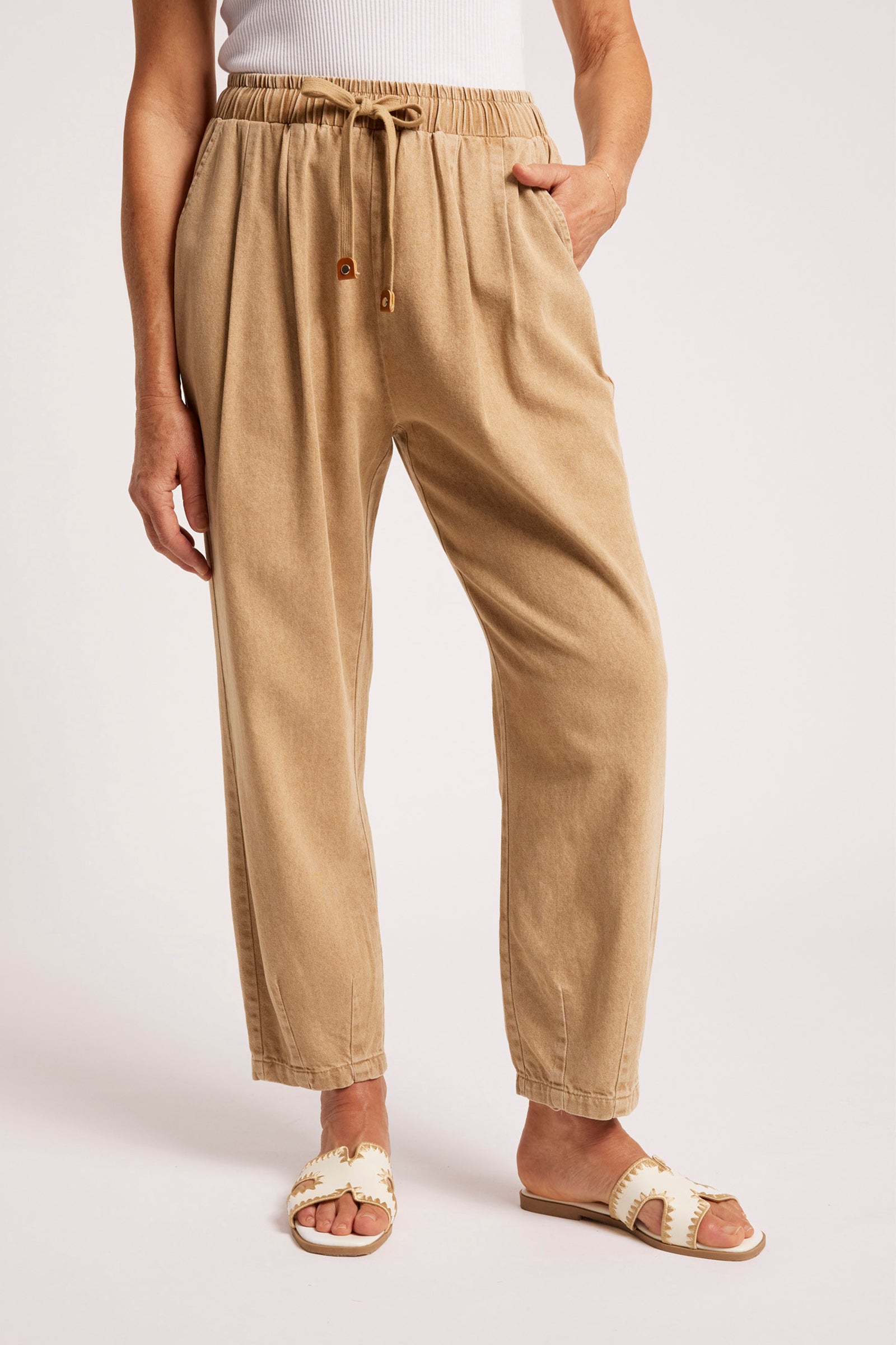 Dusk Jogger Denim Pant - Dune