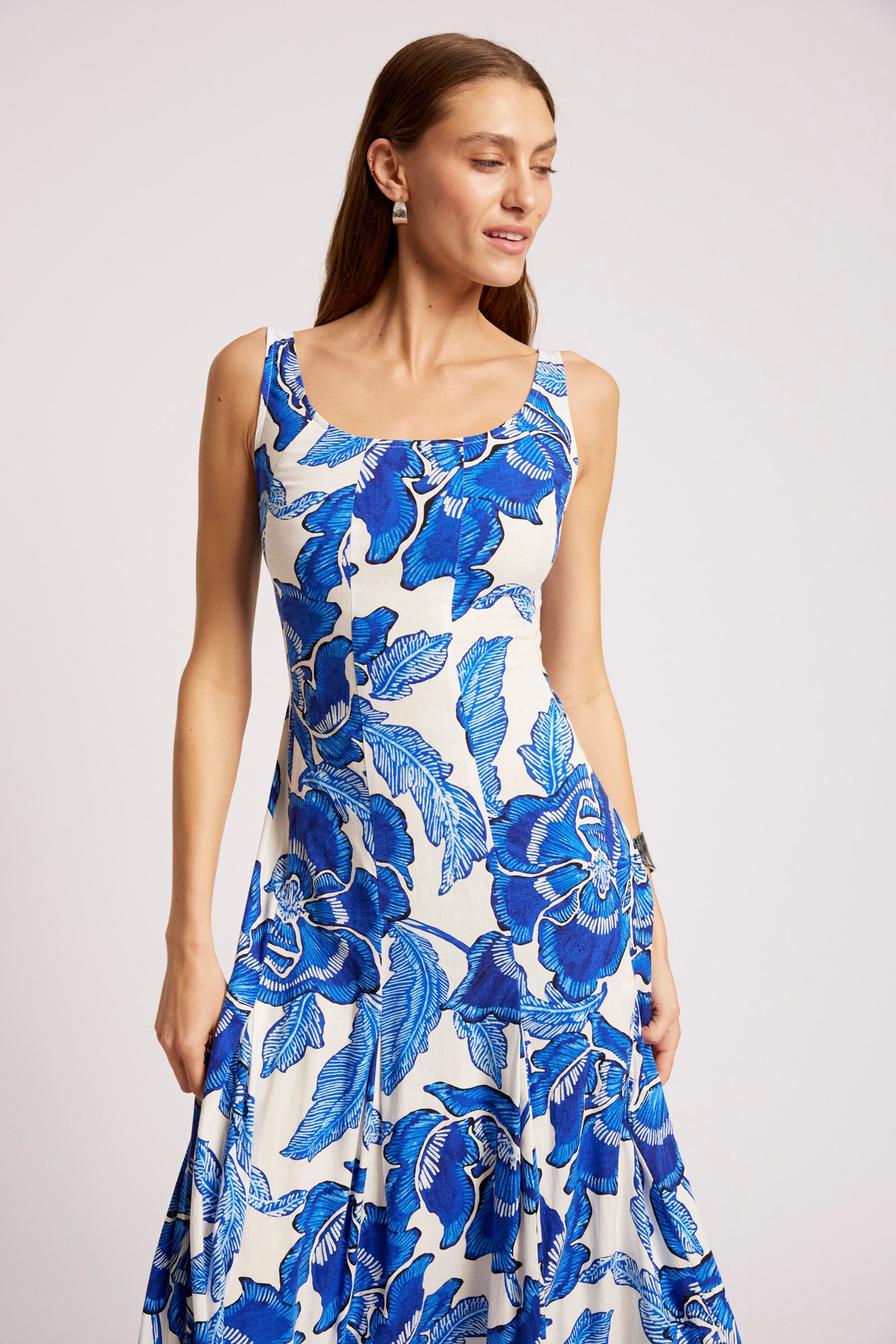 Gaia Tank Maxi Dress - Azure