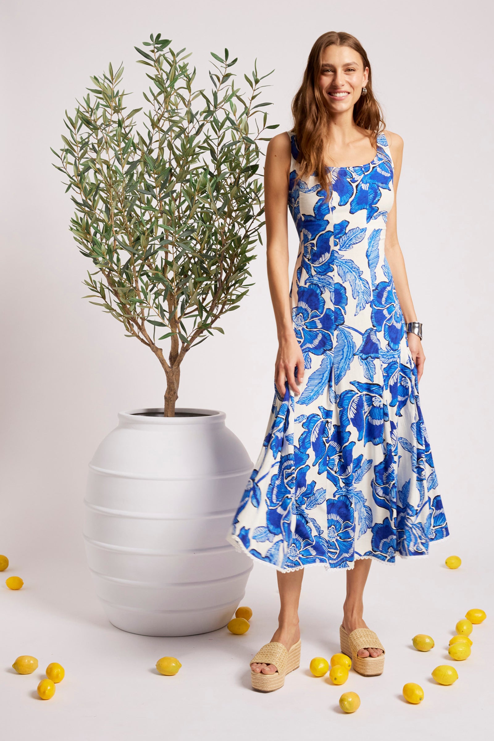 Gaia Tank Maxi Dress - Azure