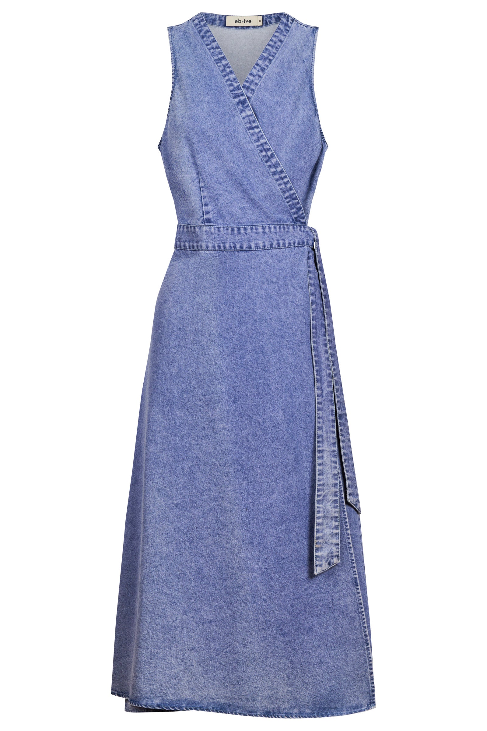 Dusk Denim Wrap Dress - Denim