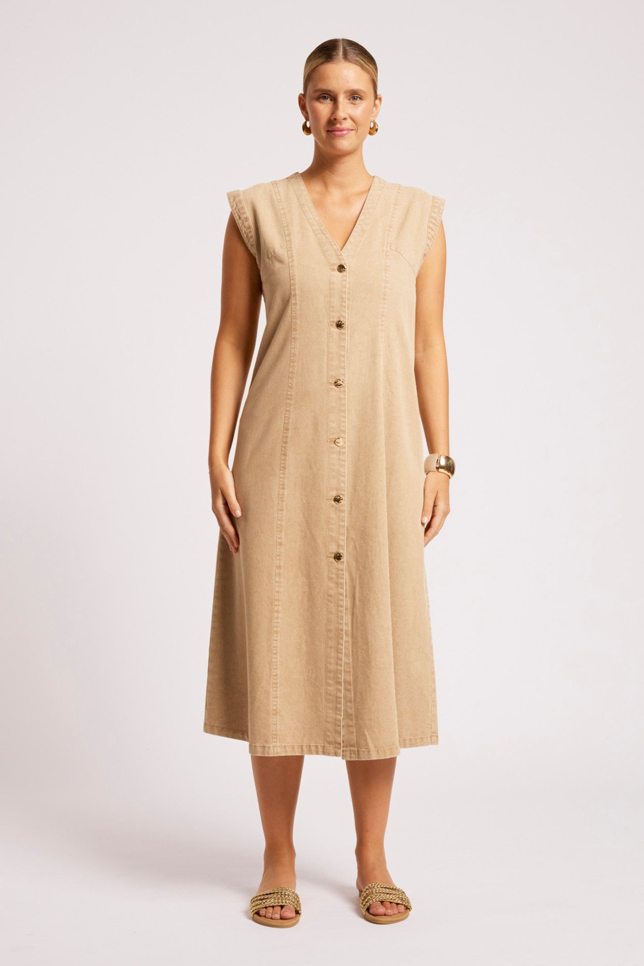 Dusk Denim Maxi Dress - Dune