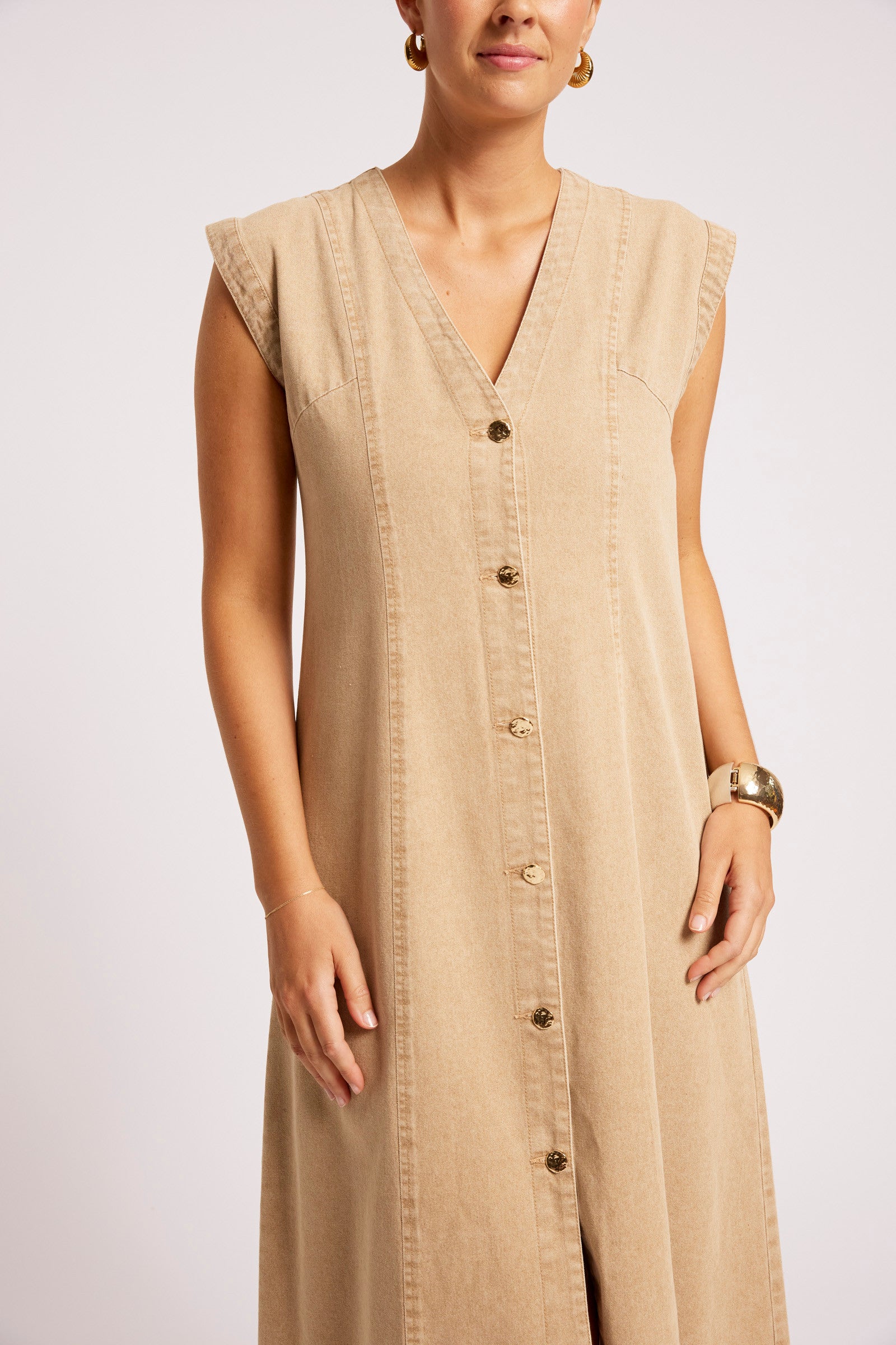 Dusk Denim Maxi Dress - Dune