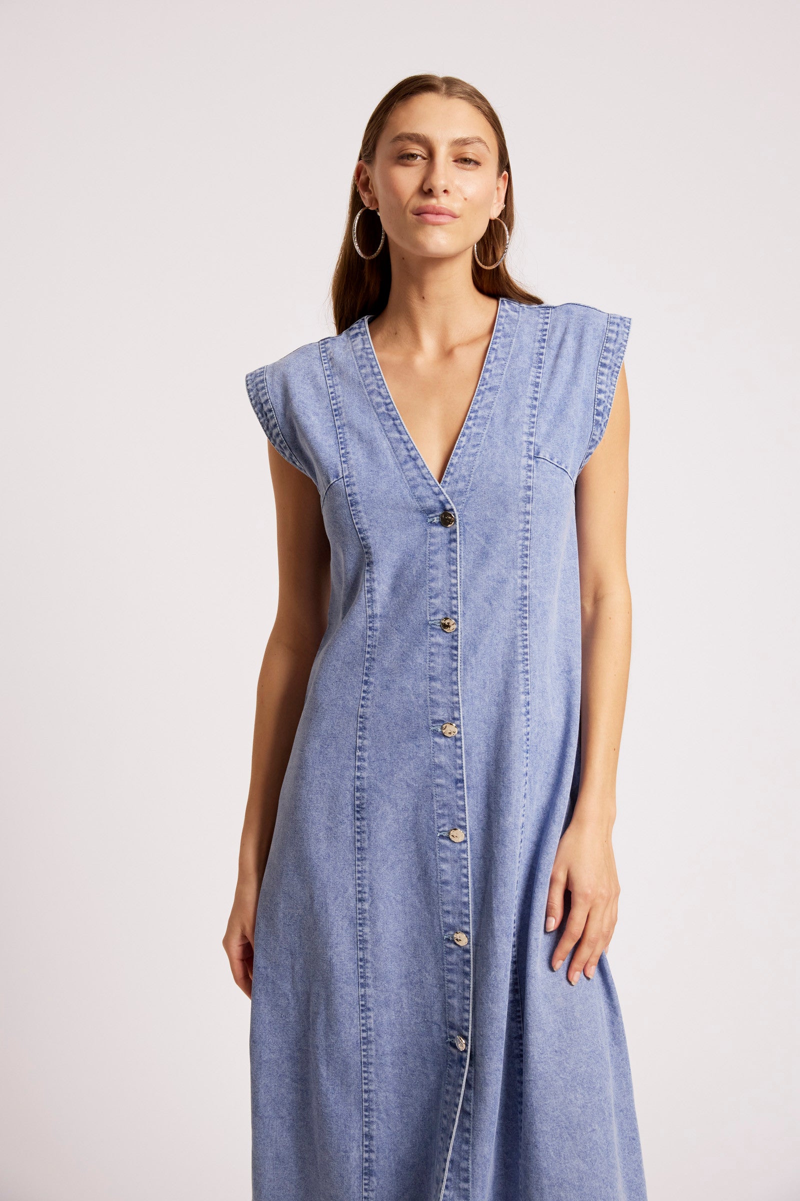Dusk Denim Maxi Dress - Denim