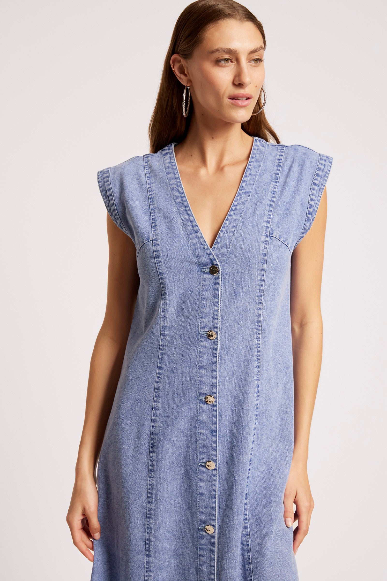 Dusk Denim Maxi Dress - Denim