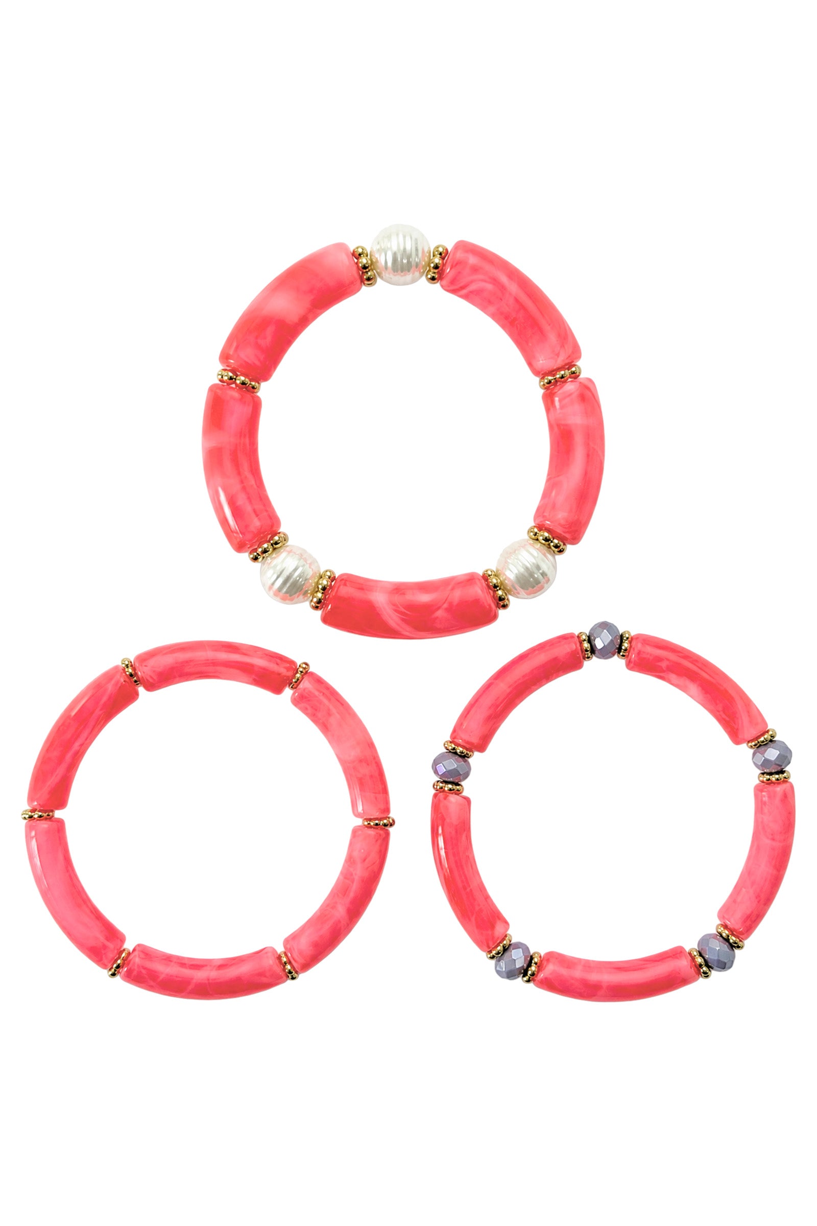 Pelagia Bracelet Set - Melon