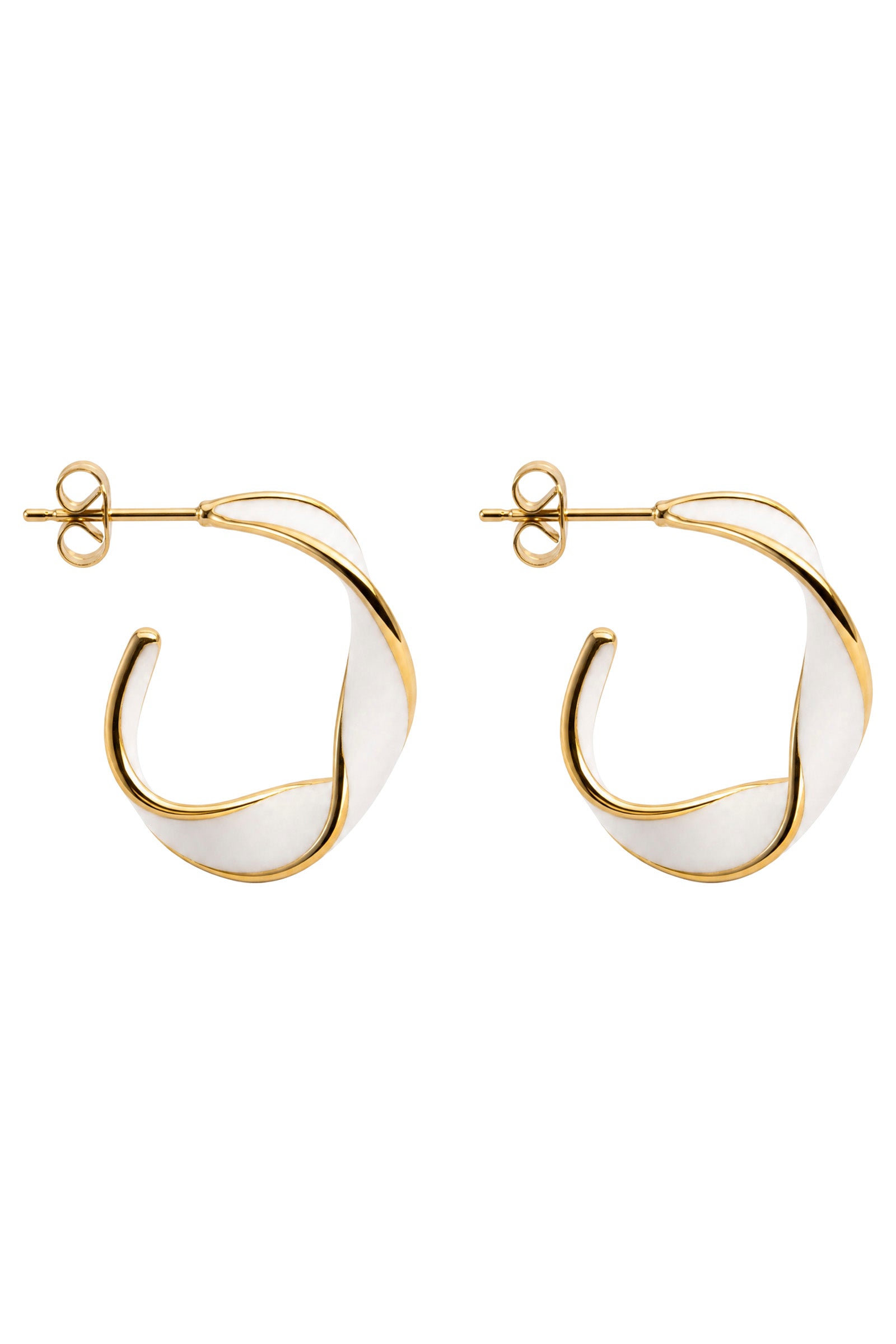 Coast Twist Hoop - White