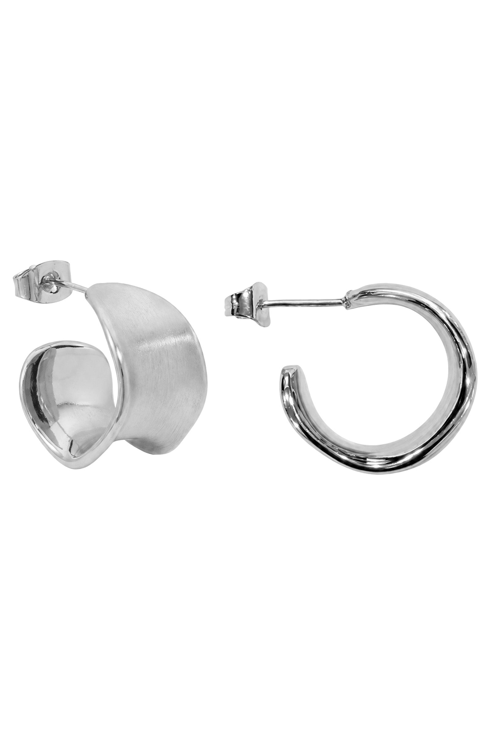 Olivera Curve Earring - Silver