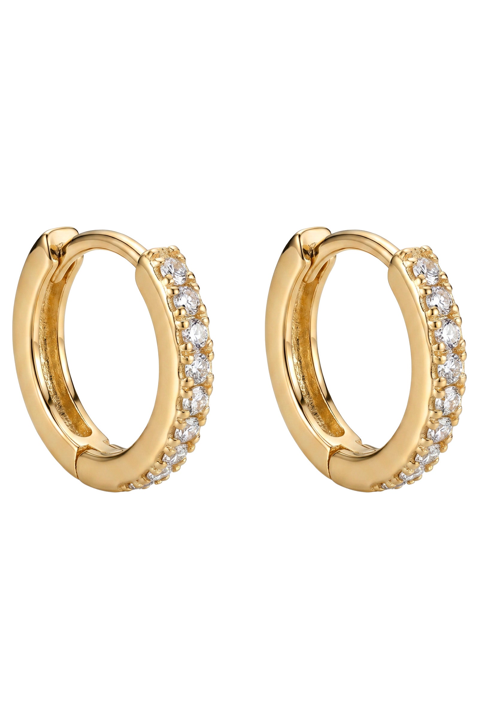 Heritage Earring - Hoop / Diamante Gold
