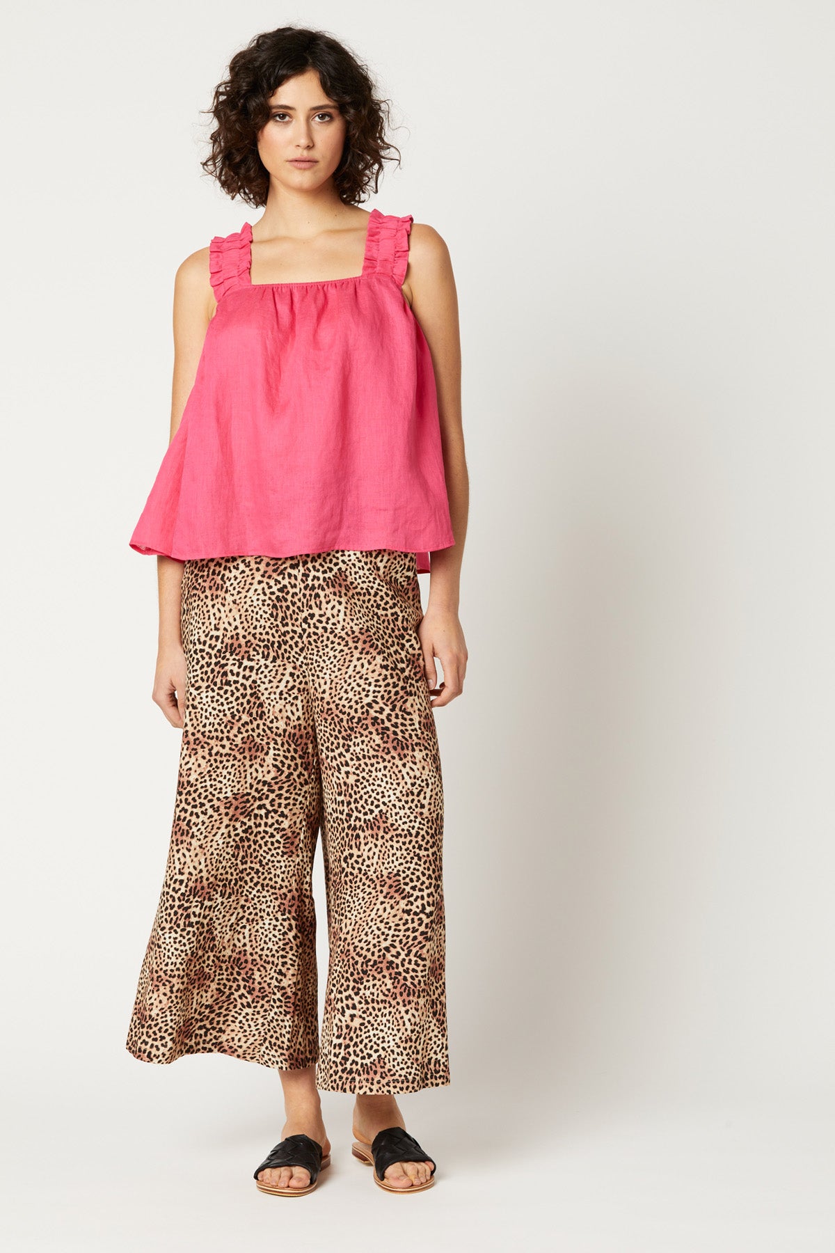 Nala Tank - Flamingo - eb&ive Clothing - Top Sleeveless Linen