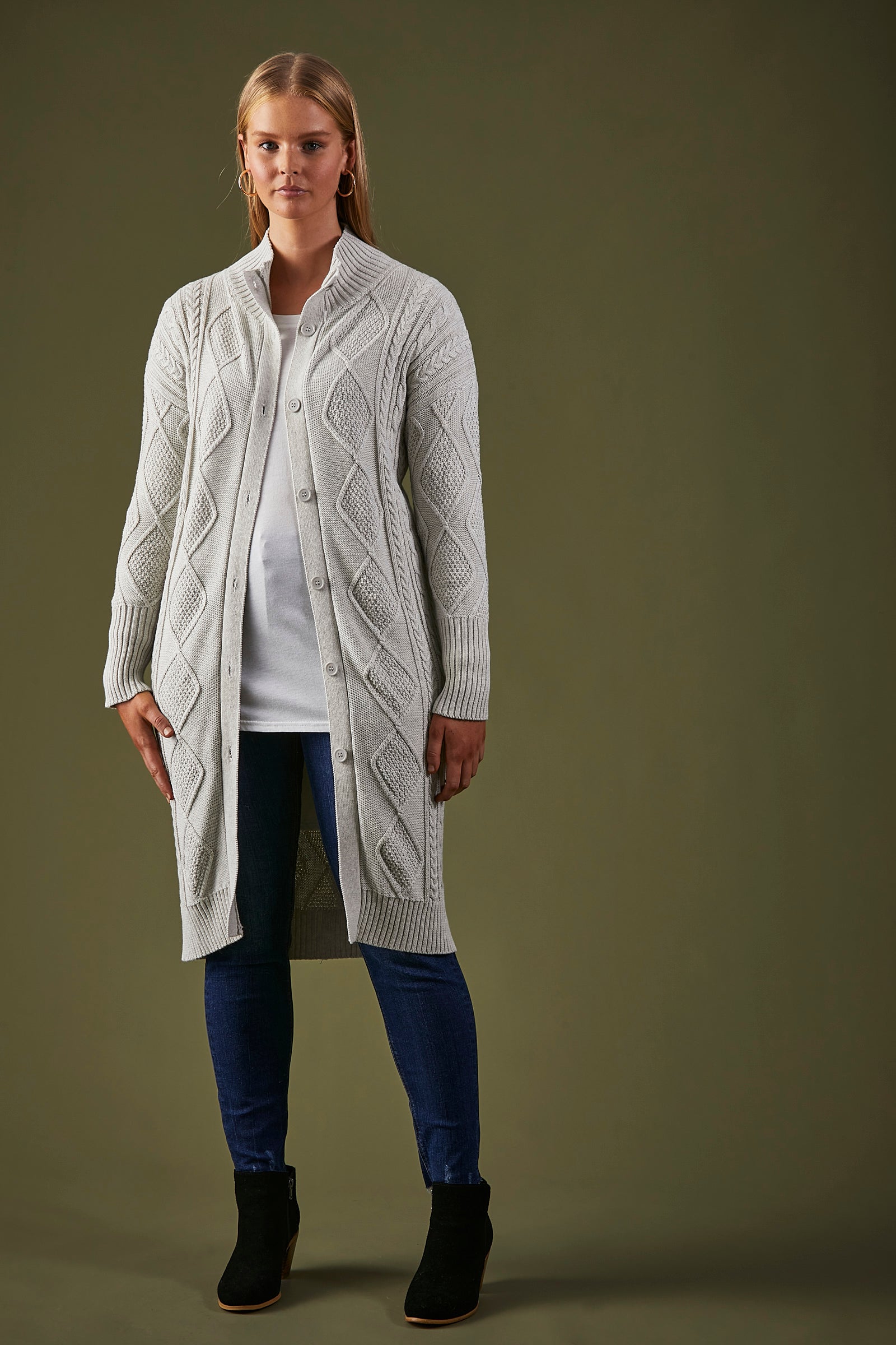 Sepia Cardigan - Quartz - eb&ive Clothing - Knit Cardigan Long