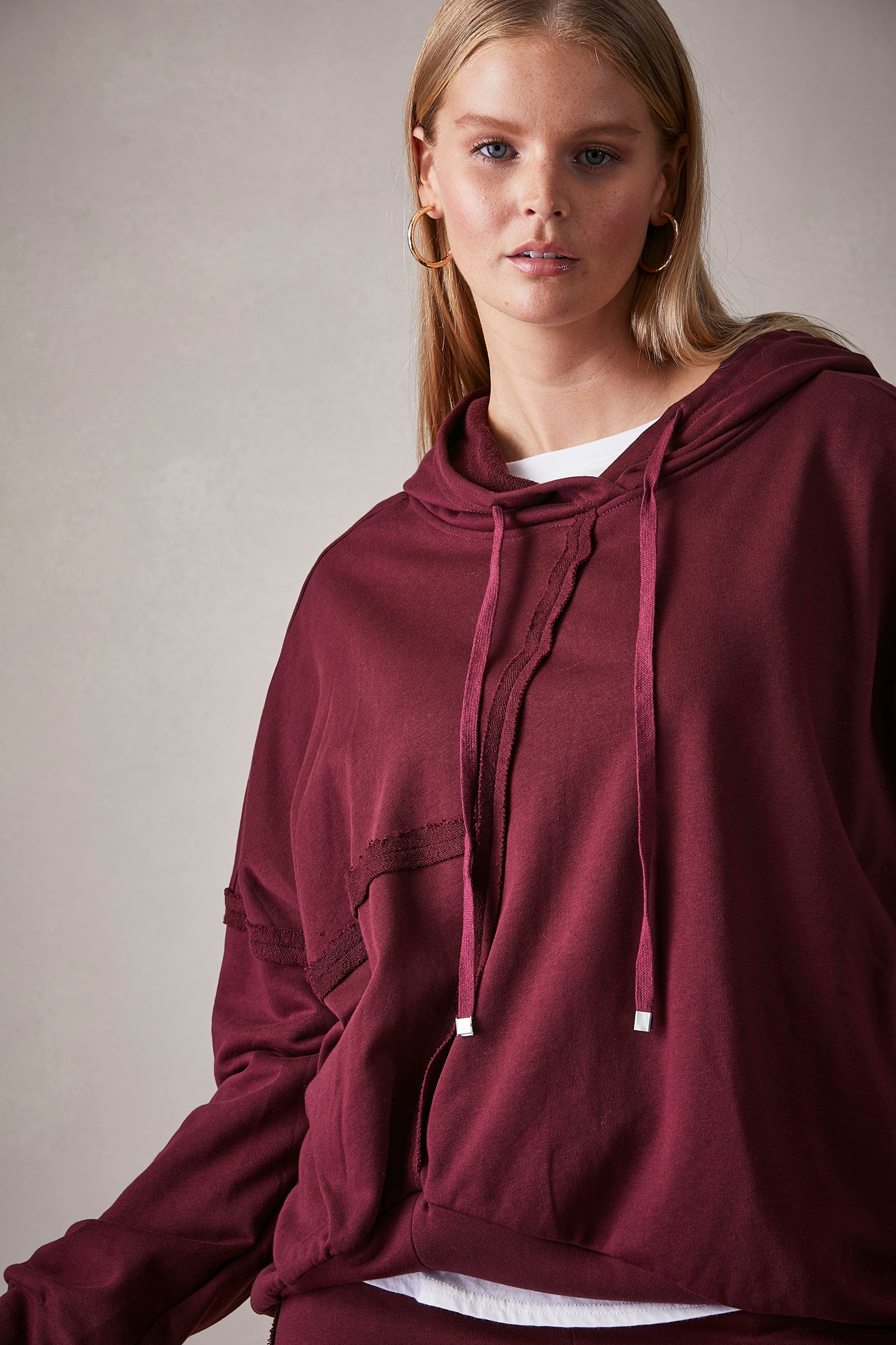 Clunes Hoodie - Mulberry - eb&ive Clothing - Top Casual