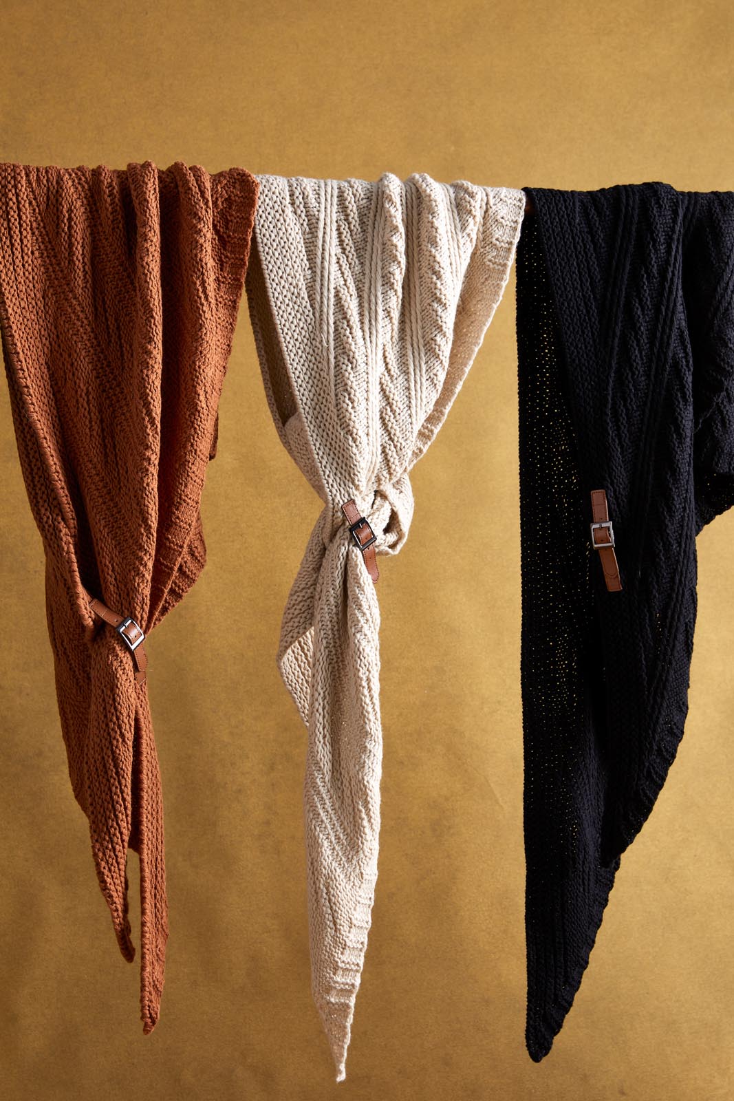 Sepia Cable Scarf - Caramel - eb&ive Scarves