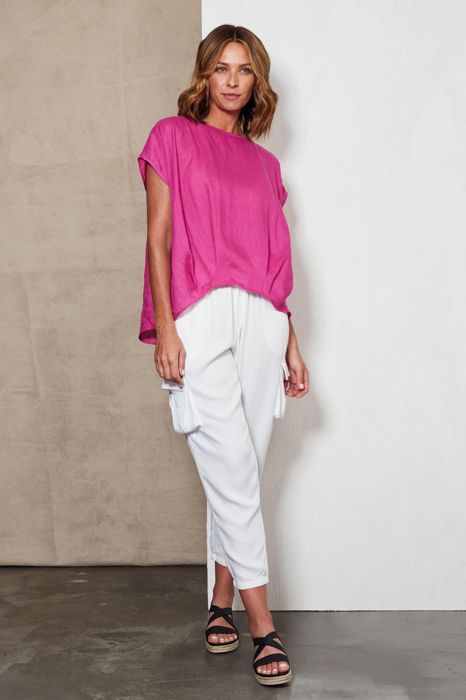 Indica Top - Orchid - eb&ive Clothing - Top S/S Linen