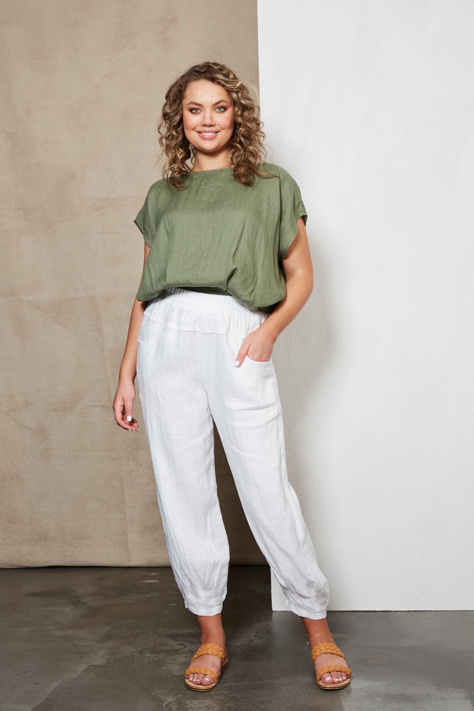 Te Amo Relaxed Pant - Salt - eb&ive Clothing - Pant Relaxed Linen