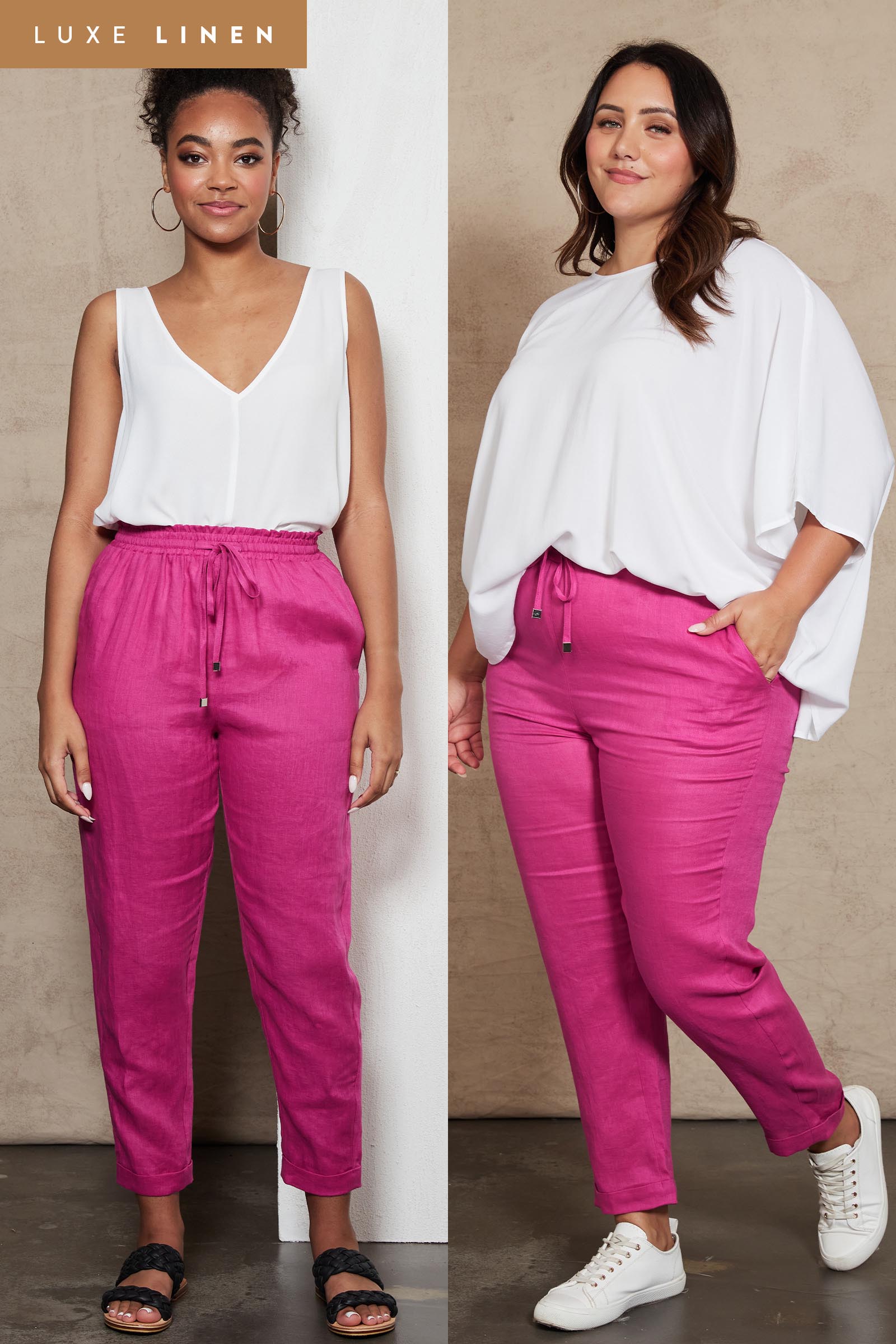 Indica Pant - Orchid - eb&ive Clothing - Pant Relaxed Linen