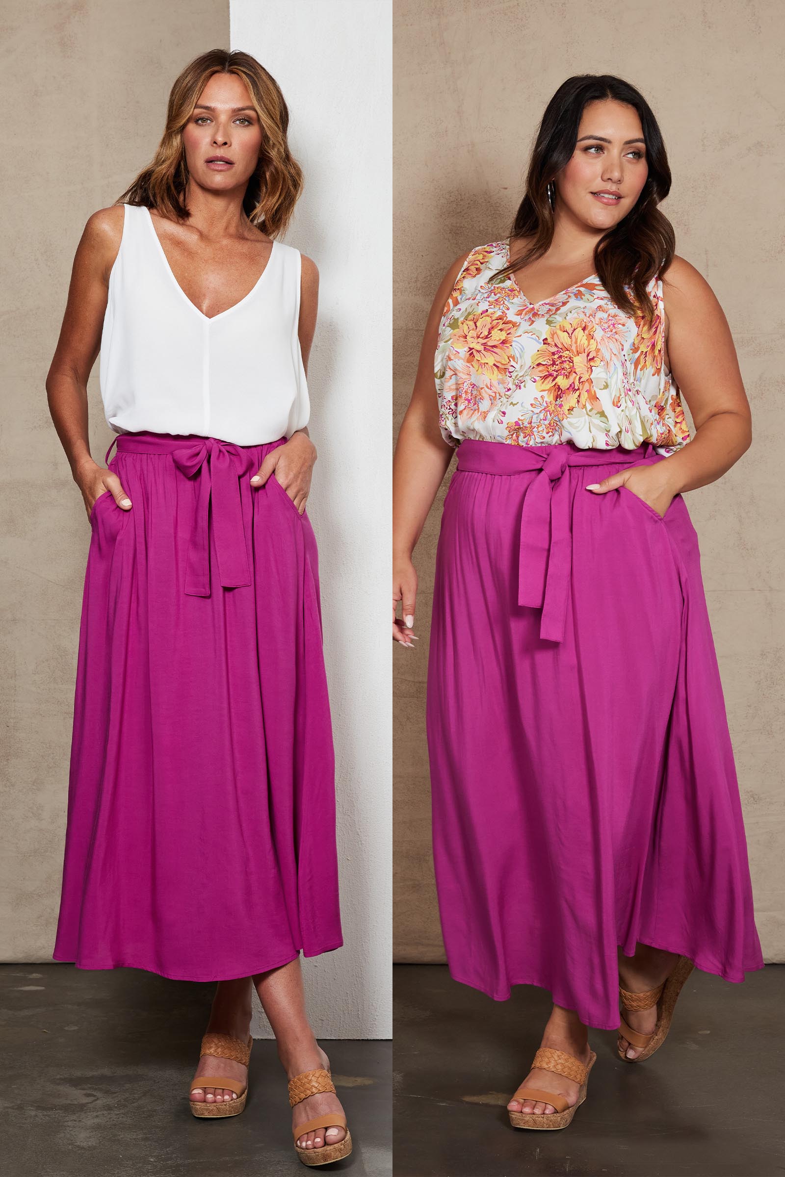 Alma Maxi Skirt - Orchid - eb&ive Clothing - Skirt Maxi