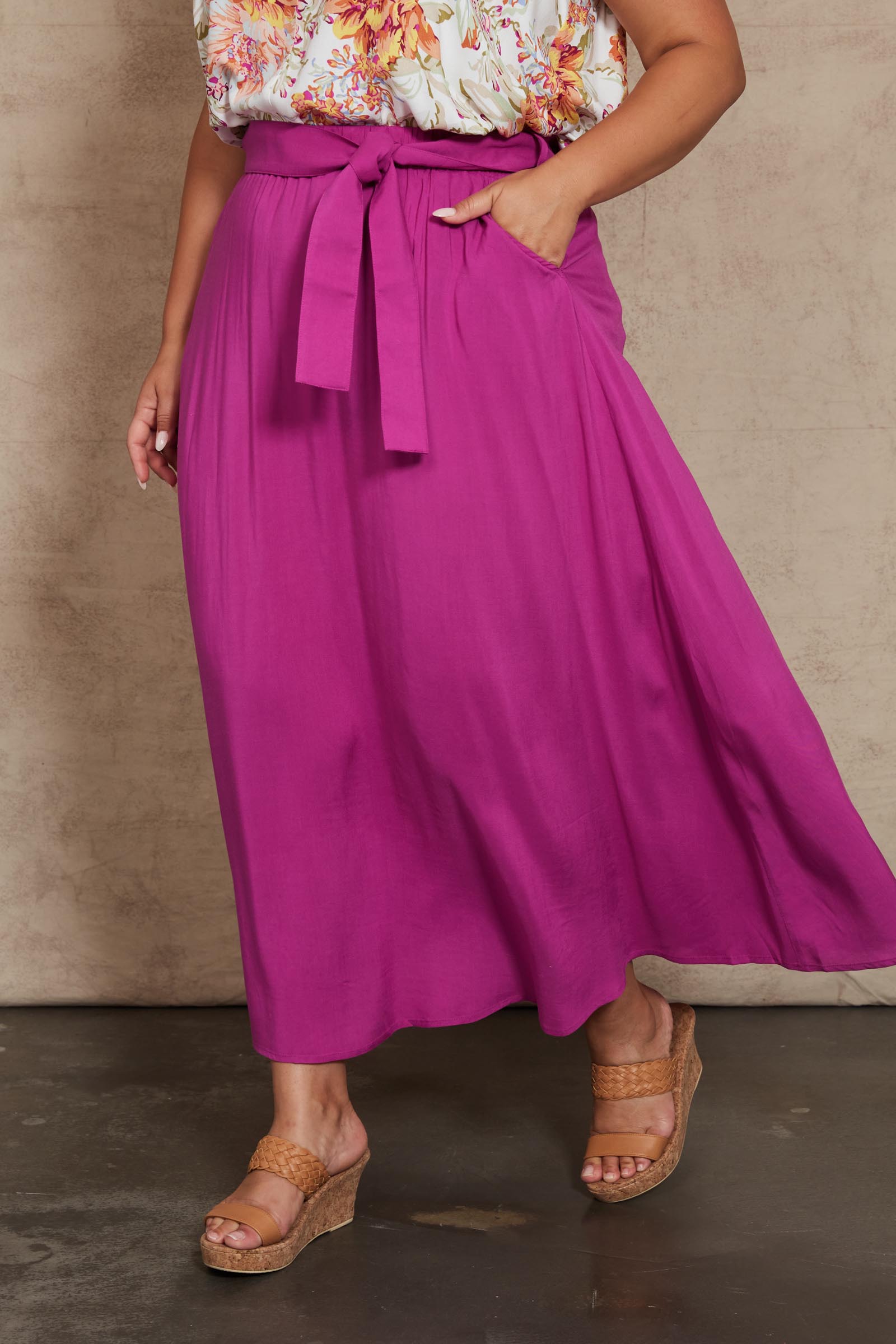 Alma Maxi Skirt - Orchid - eb&ive Clothing - Skirt Maxi
