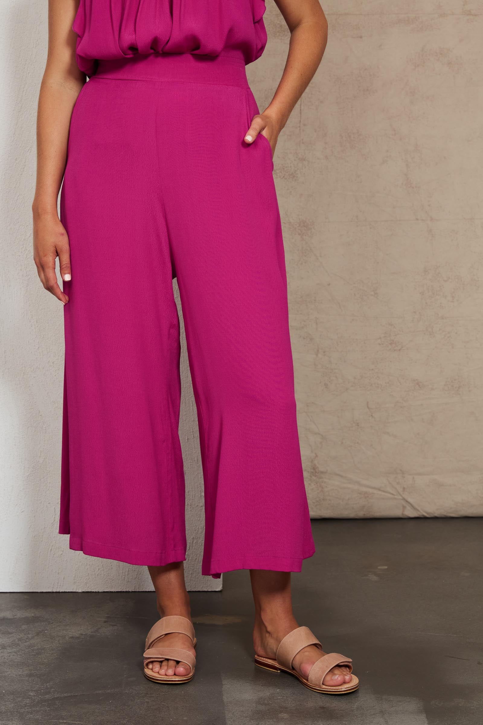 Plumeria Pant - Orchid - eb&ive Clothing - Pant Relaxed Crop