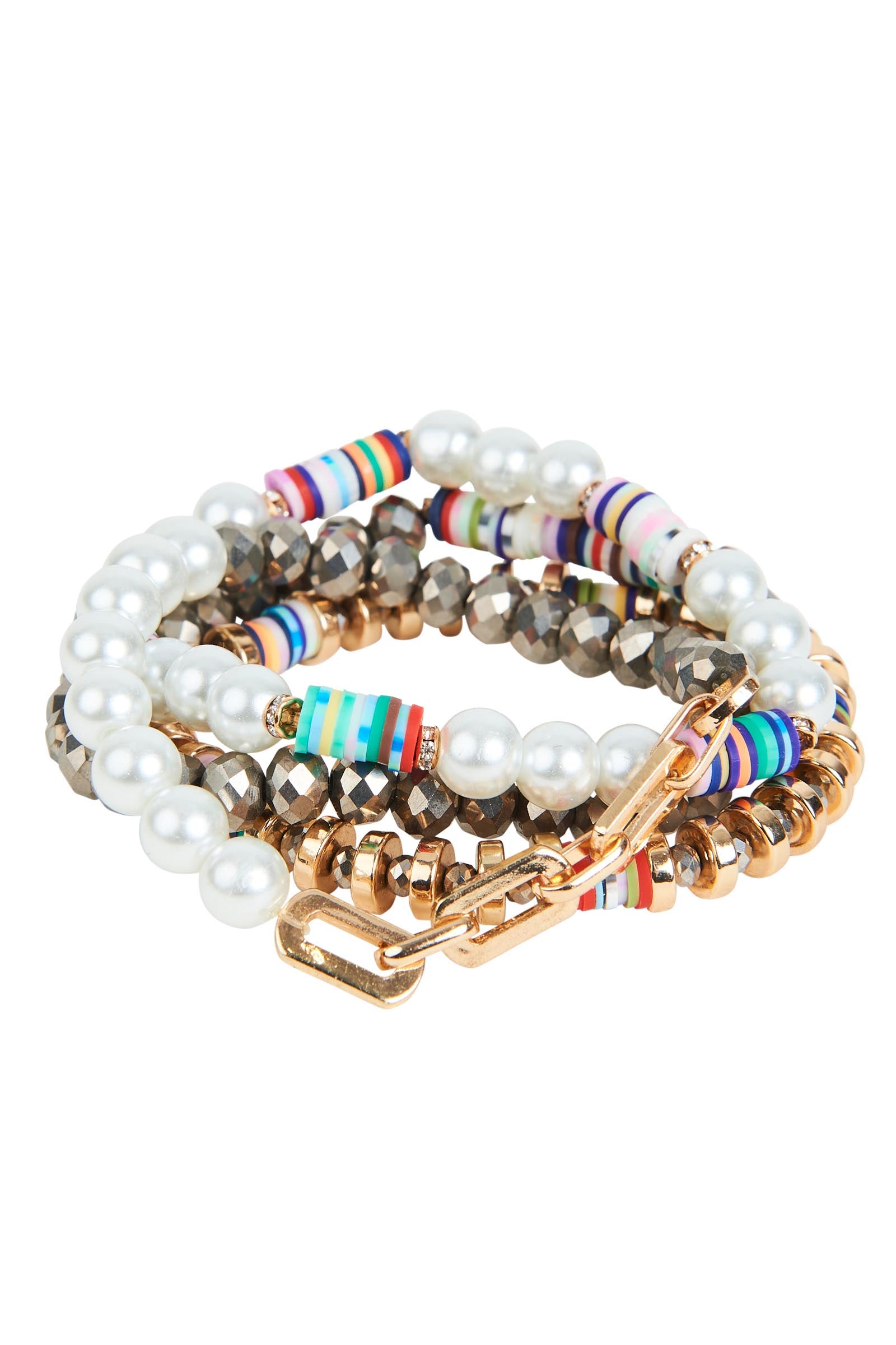 Poppy Bracelet Set - Carnival/Pearl - eb&ive Bracelet