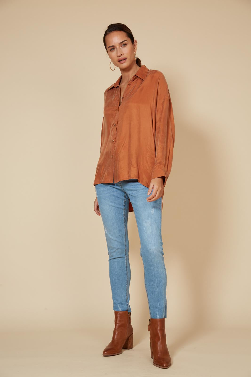 Vienetta Shirt - Caramel - eb&ive Clothing - Shirt L/S One Size