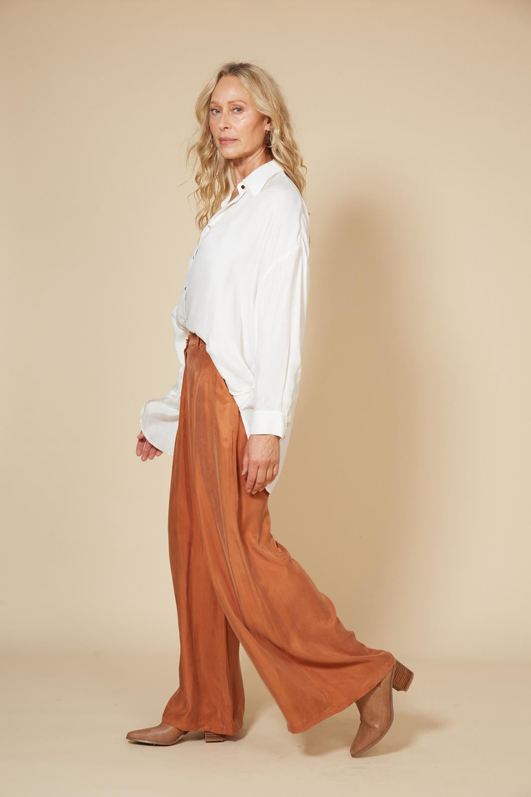 Vienetta Culotte Pant - Caramel - eb&ive Clothing - Pant Wide