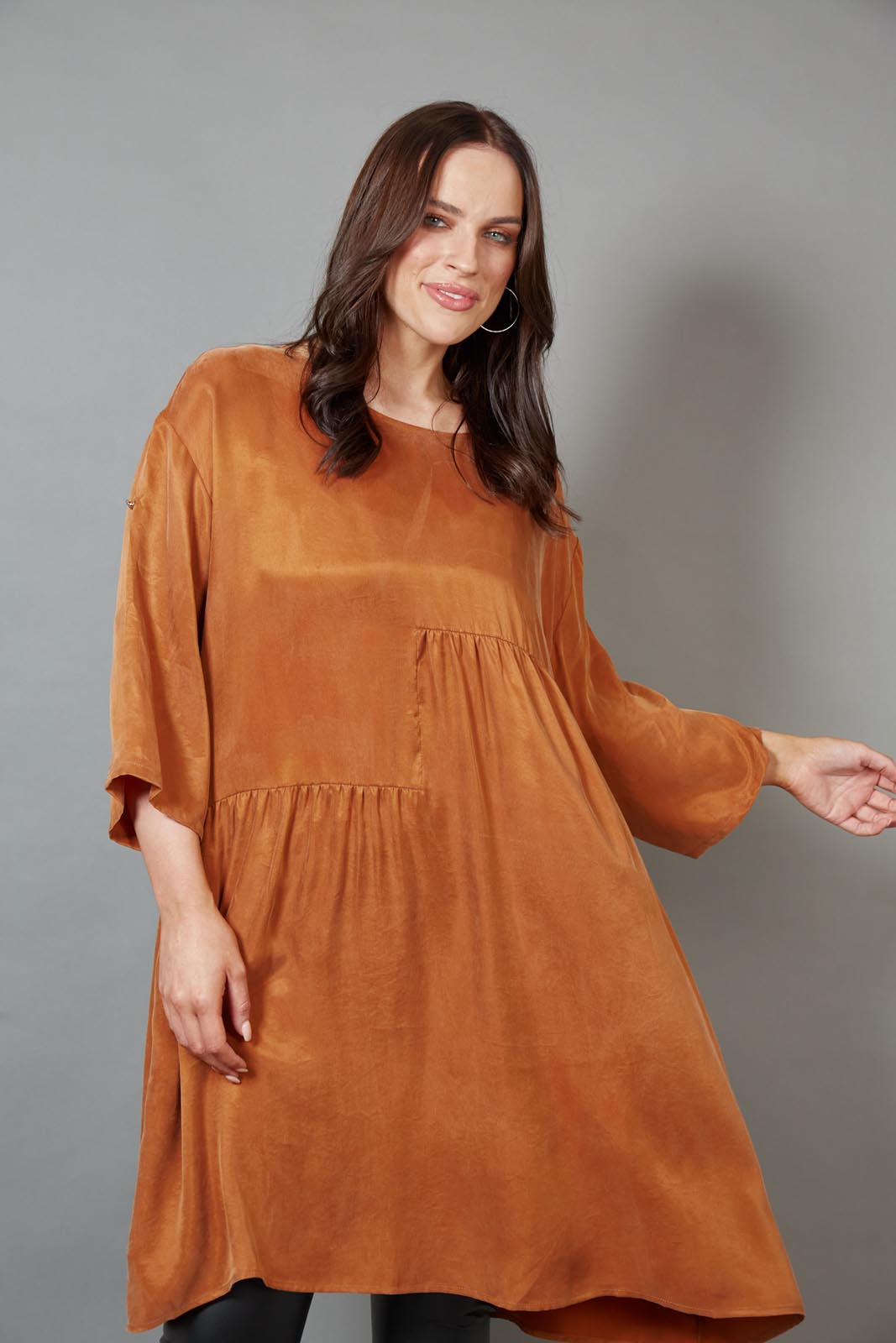 Vienetta Dress - Caramel - eb&ive Clothing - Dress 3/4 Length