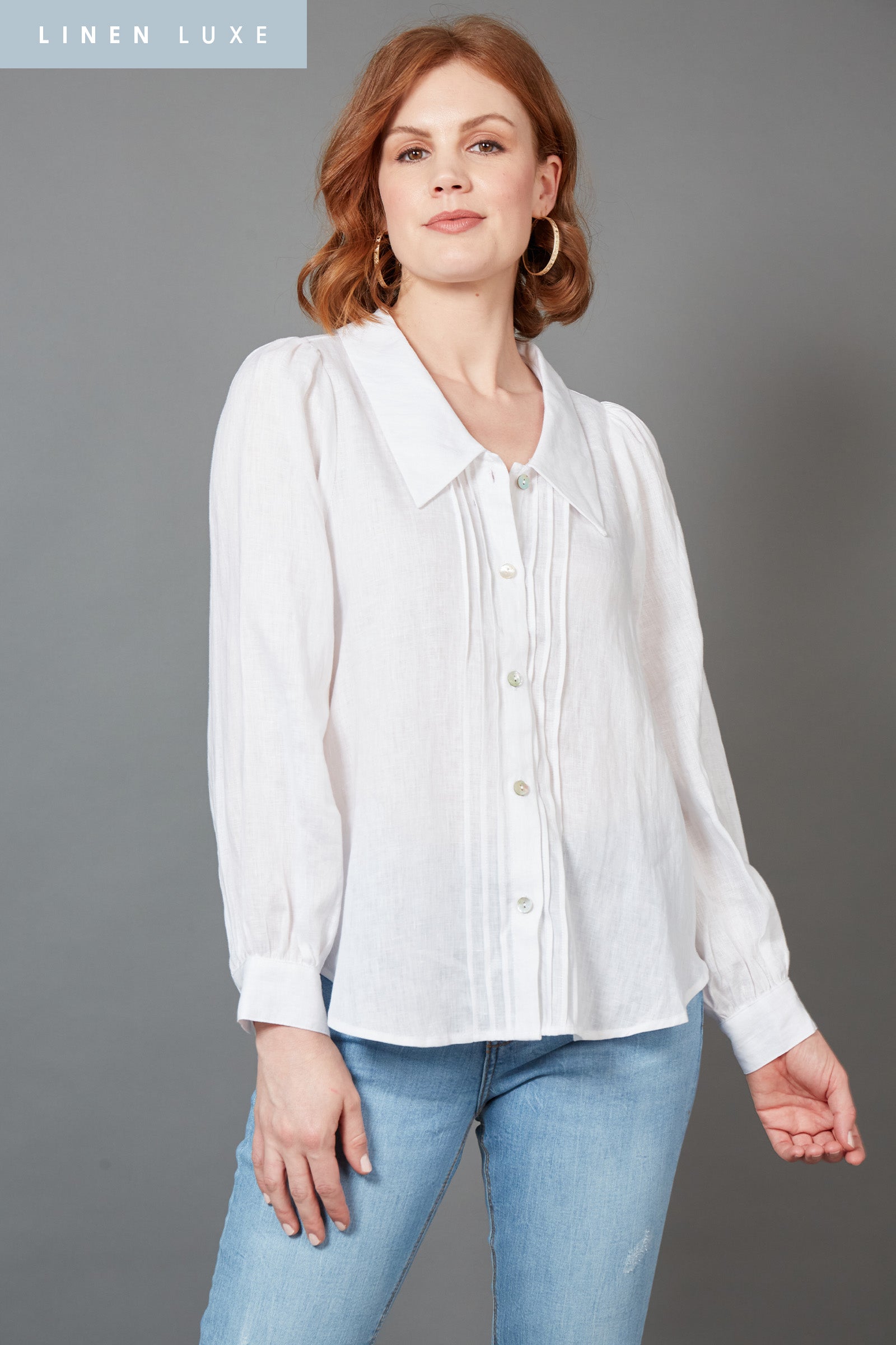 Diaz Blouse - Blanc - eb&ive Clothing - Shirt L/S Linen