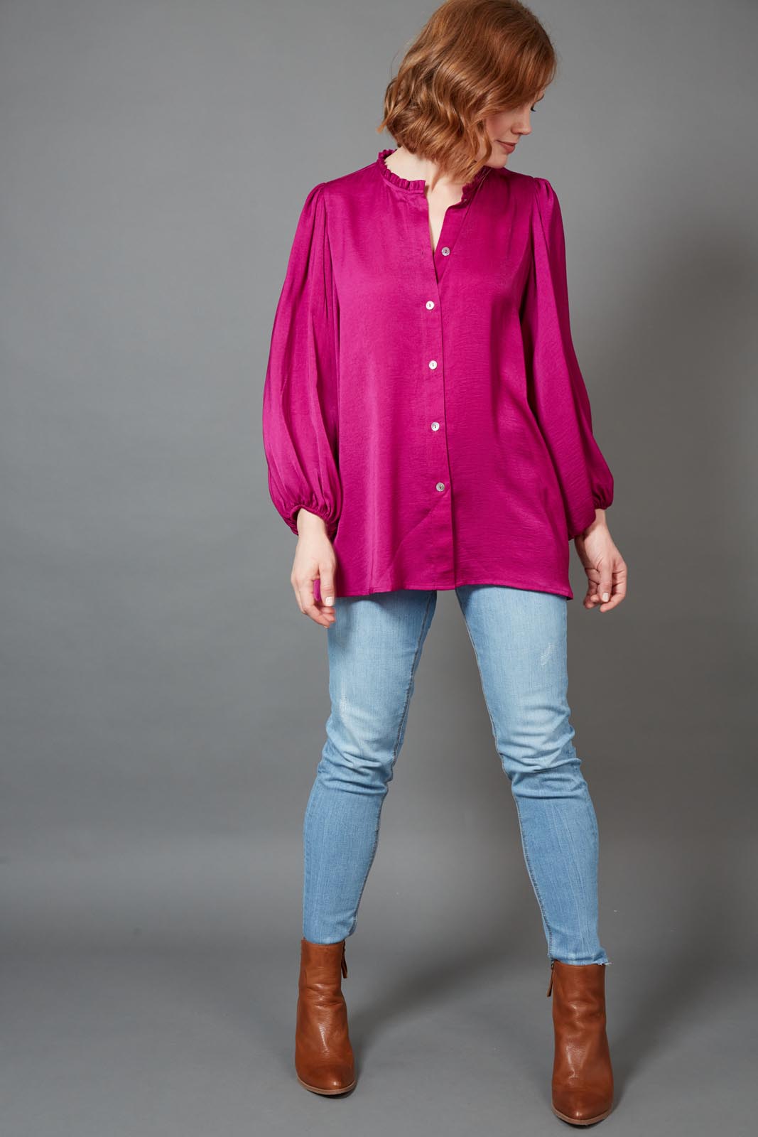 Winona Blouse - Mulberry - eb&ive Clothing - Shirt L/S