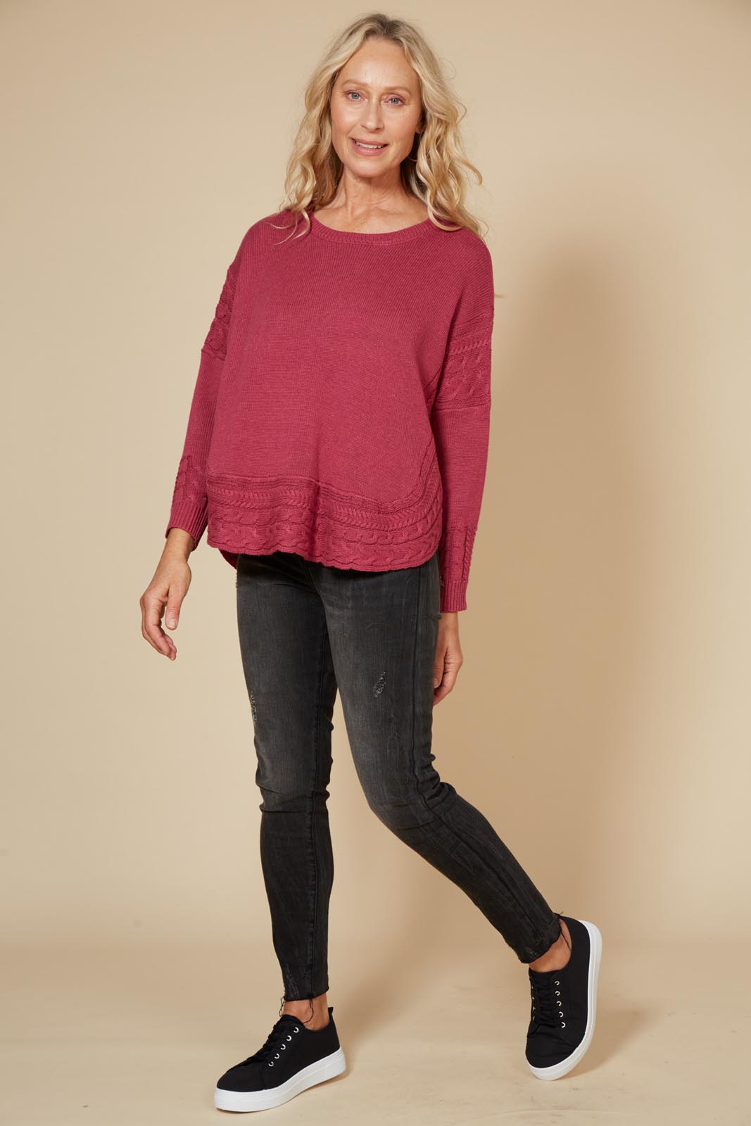 Poppy Knit - Mulberry - eb&ive Clothing - Knit Jumper One Size