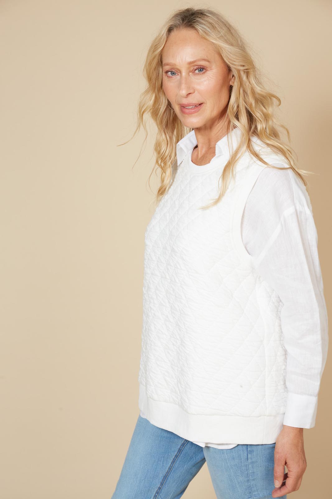 La Vida Vest - Blanc - eb&ive Clothing - Vest